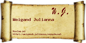 Weigand Julianna névjegykártya